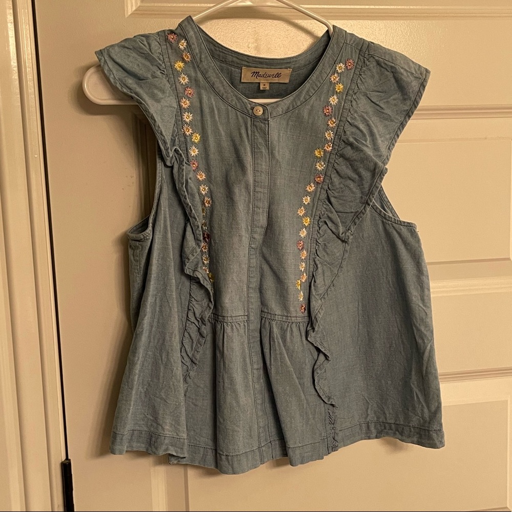 Madewell embroidered top